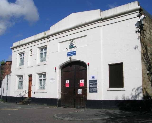 Gatehouse entrance of HMP Preston on Ribbleton Street, Preston