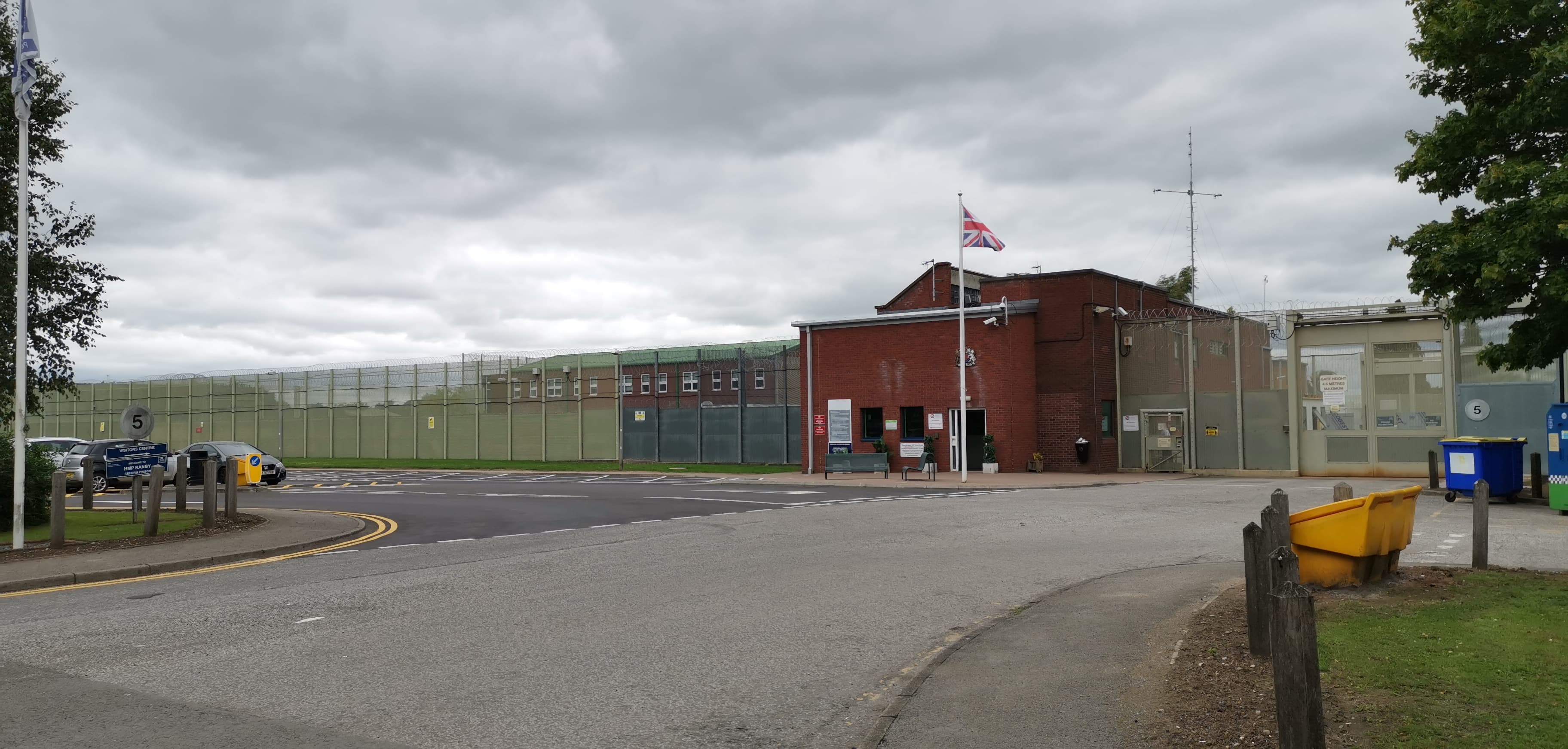 Entrance and gatehouse of HMP Ranby, Nottinghamshire